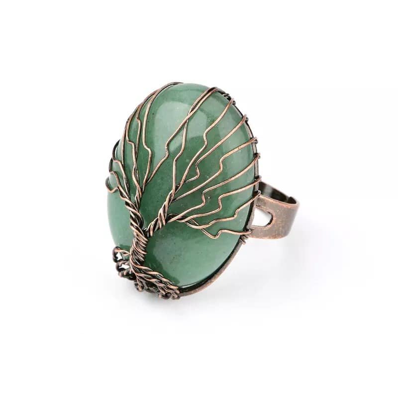 Prstan Zeleni avanturin drevo življenja