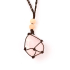 Makrame verižica rose quartz  – ročno delo